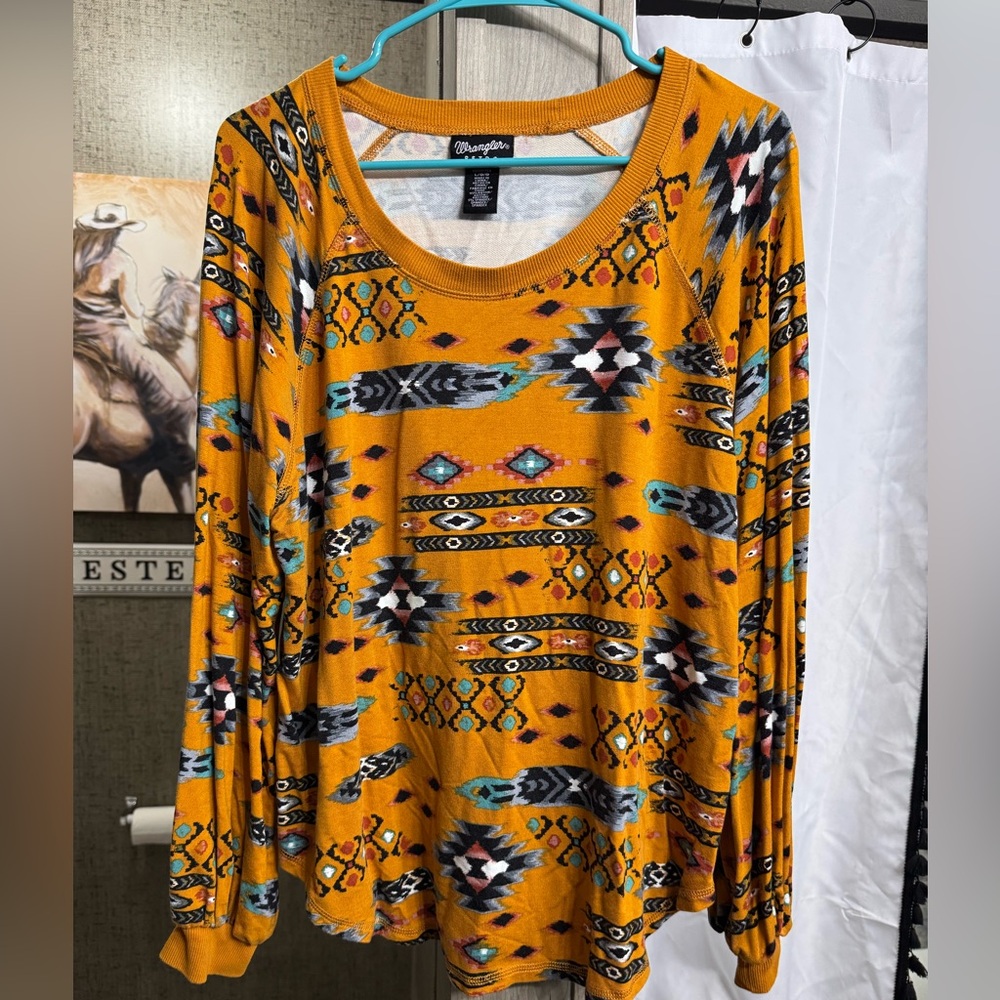 Wrangler Retro Tunic Long Sleeve Top